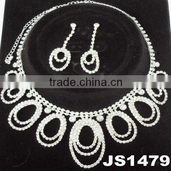 moroccan rhinestone necklace wedding jewelry set