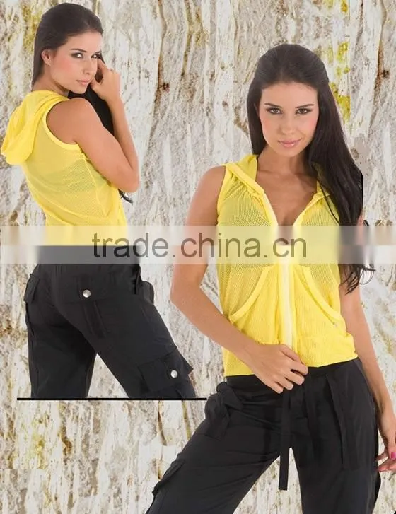 100% polyester mesh womens hoody gym jackets active jackets
