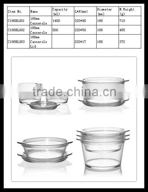 new design and eco-friendly Microwave Oven Safe Glass Eco Dish