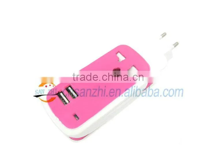 EU power outlet wall with two usb for europe coutries