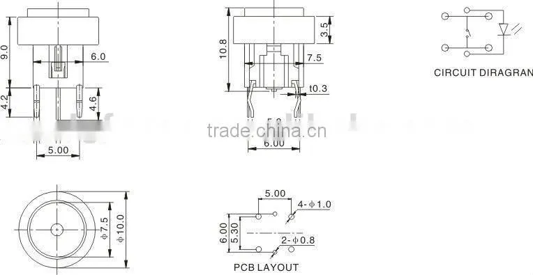 illuminated tact switch TS-2012