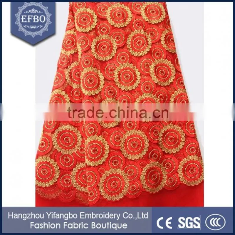 White geometric pattern texture liturgical lace fabric wedding brides wear net lace fabric breathable stones mesh lace fabric