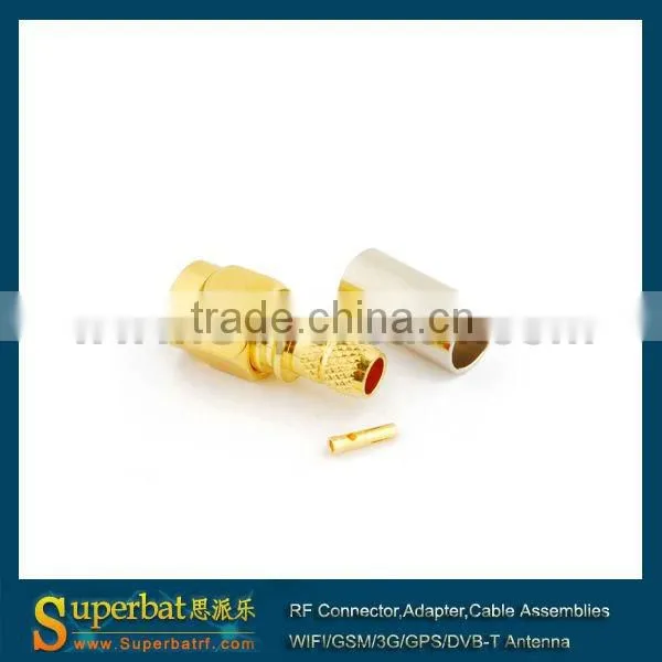 sma male to male connector rp sma male connector RP-SMA Crimp Plug(female pin) connector for LMR195 RG58