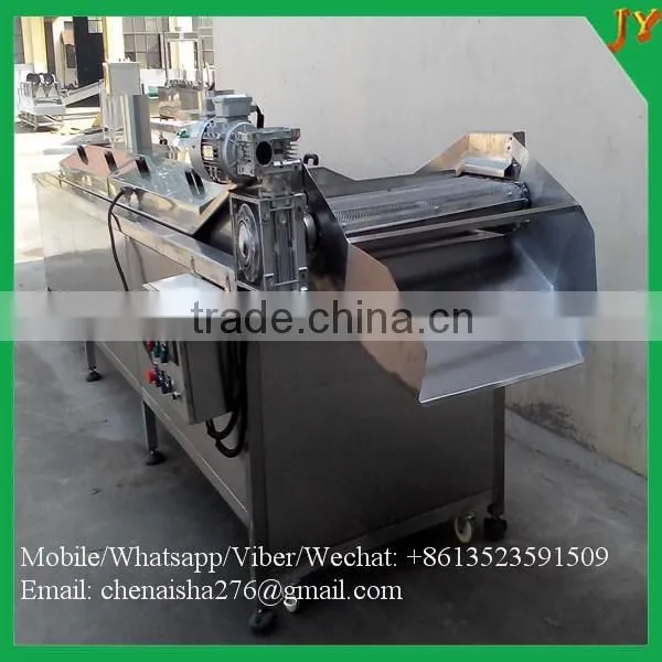 Continuous commercial electric deep oil-water fryer for hot sale