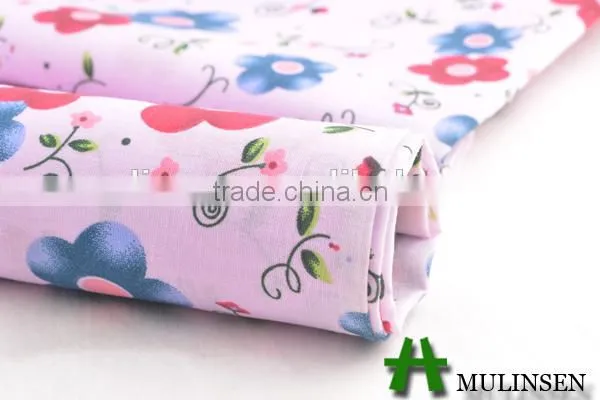 Shaoxing Textile 45s*45s fresh pattern fabric with 90gsm, floral tc fabrics