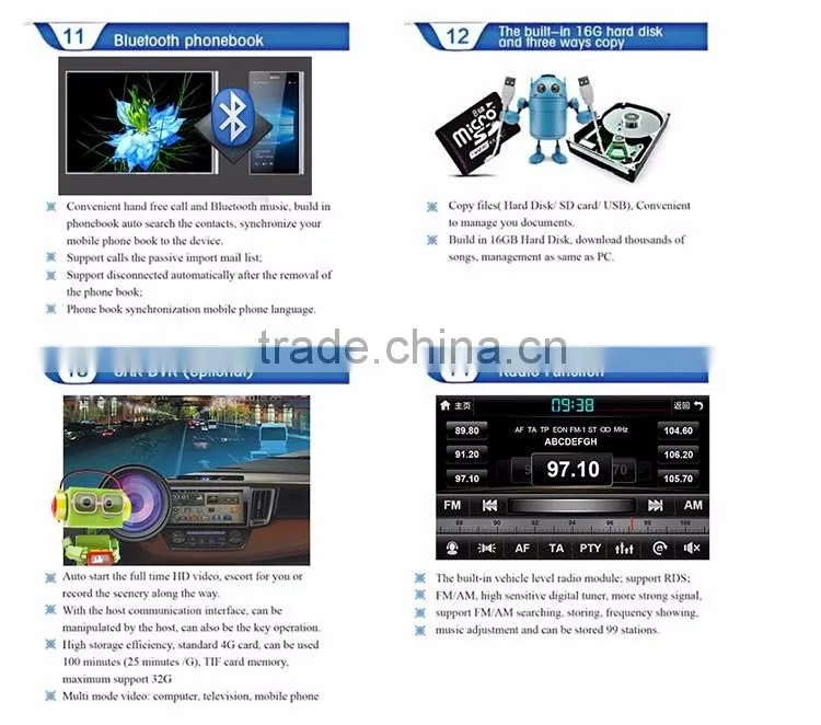 Bosstar Android car stereo gps multi media player for VW JETTA with bluetooth,3g,wifi,mirror,play store