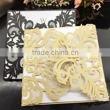 Q23 Best selling Wedding Invitation Card Laser Cut Card Lace Card