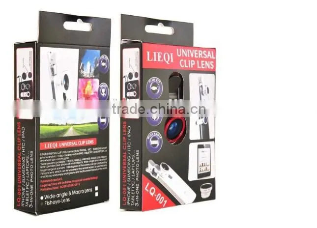 Different colors universal 3 in 1 camera lens 0.67x wide angle+macro+fish eye for cell phone/ip/pad/notebook PC for gift