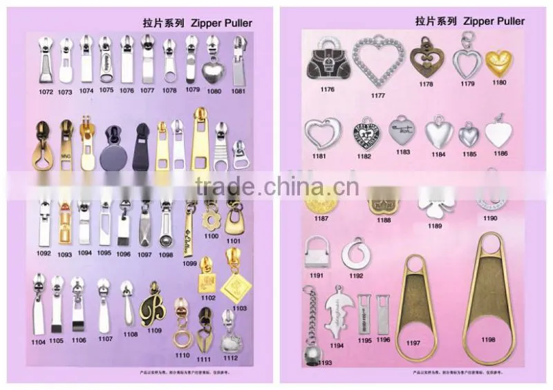 Reversible Zipper Slider ,Double Puller Zipper Slider,Metal Custom Zipper Puller Design