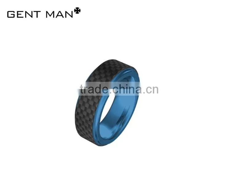wholesales 8mm Titanium Rings black Wedding Band for Men carbon fiber titanium ring engagement ring