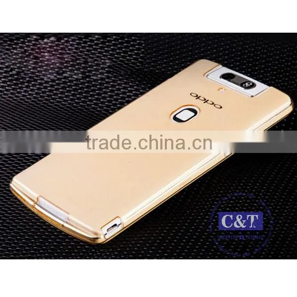 C&T Colorful smartphone transparent clear tpu for oppo n1 case