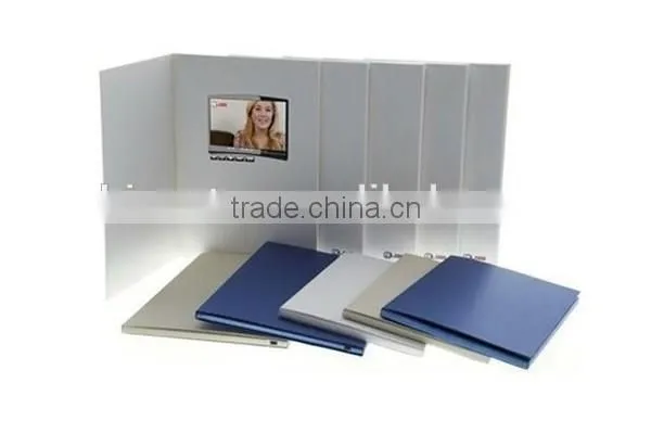 High Quality 2.4/ 2.8/4.3/5.0/7.0/10.1video book/video brochure /video catalogue /lcd video wedding invitation card