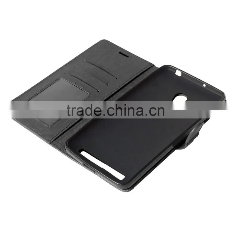 Cell Phone PU Leather Flip Card-slot Case for ASUS ZenFone 6
