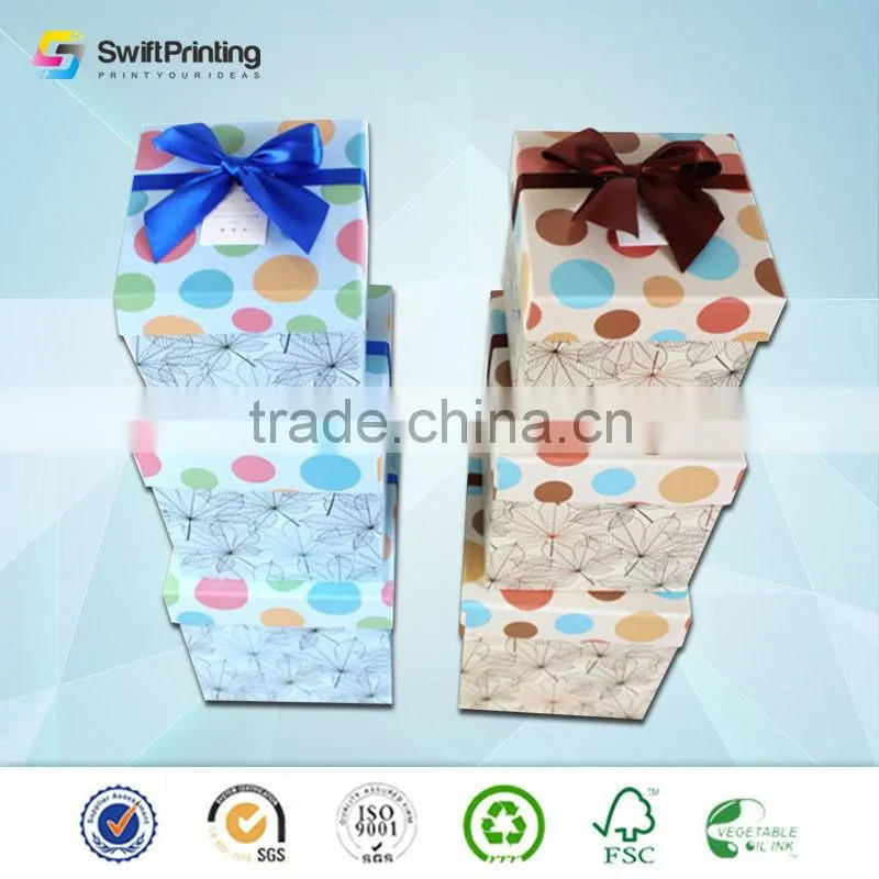 Best quality antique popular printing cardboard brown box
