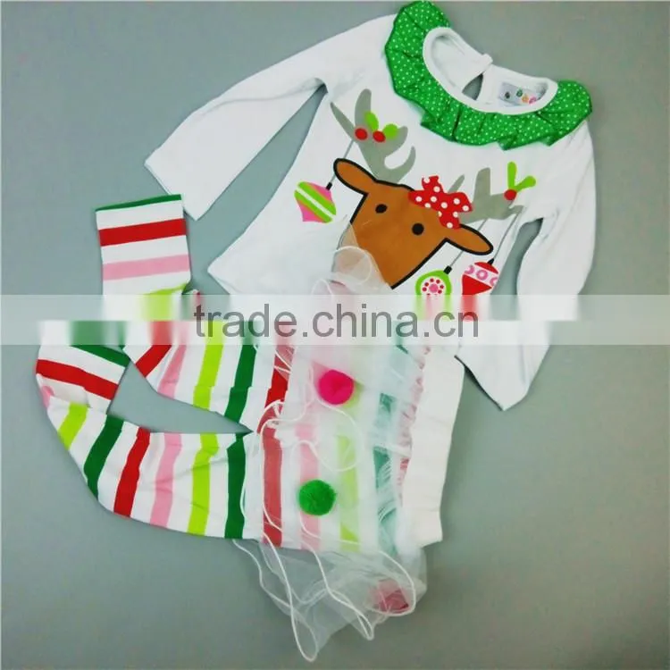 On sale!!christmas 2pcs sets wholesale baby clothing layette