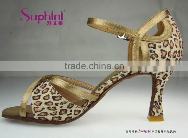 Suphini Leopard Woman High Heel Dance Shoes Latin
