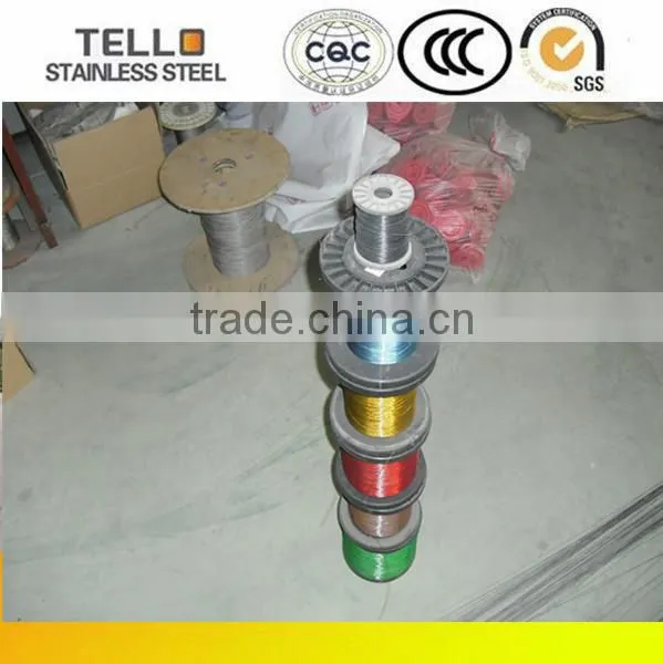 7*7 PVC coated 201 stainless steel wire rope