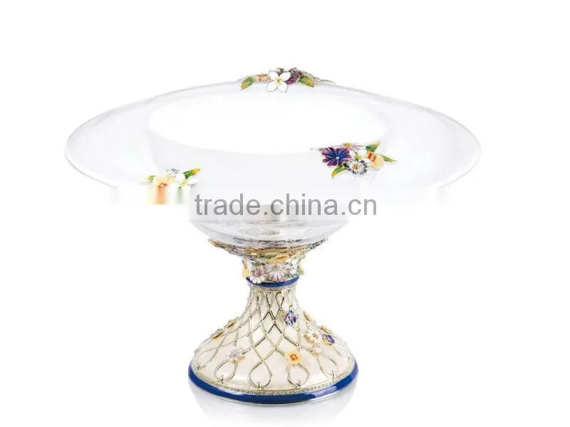 RORO Perfection enamel crystal glass fruit holder