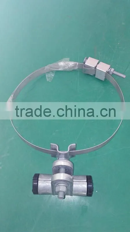 ADSS cable suspension clamp with stainless steel tape pole 100m span