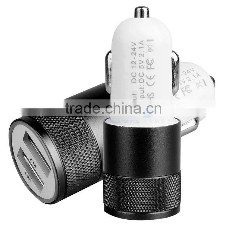 dual port car usb charger with CE ROHS certification