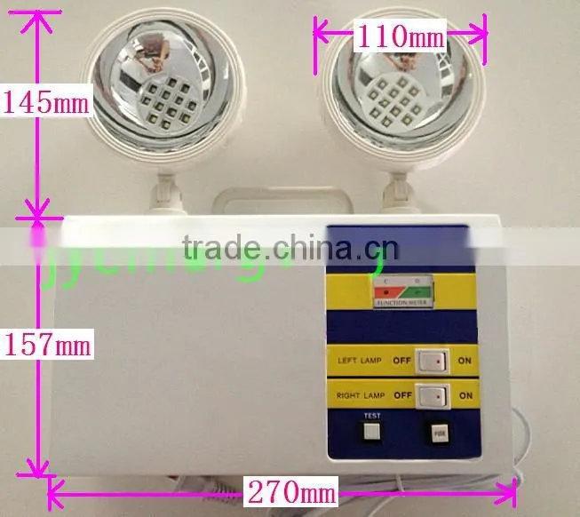2X3W RECHARGABLE LED HIGH BRIGHTNESS EMERGENCY TWIN-SPOT LIGHT JY-1038-SMD