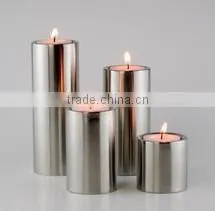 Stainless steel decorative candle holder sets