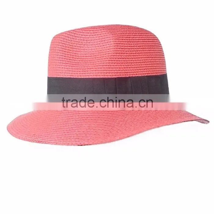 ladies wide brim bow straw women summer sun hats