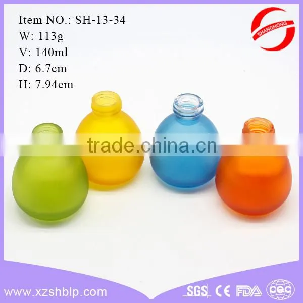 Wholesale 140ml spray color aroma diffuser small glass jars