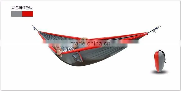 High quality Factory Customize 2 Person Outdoor Camping 210T Ripstop Nylon Parachute Portable Hammock