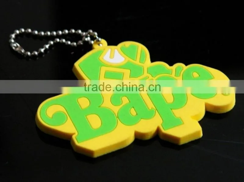 custom 3D logo plastic keychain