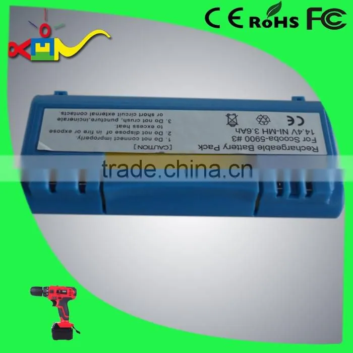 rechareable big current 14.4v ni mh battery pack for vacuum cleaner