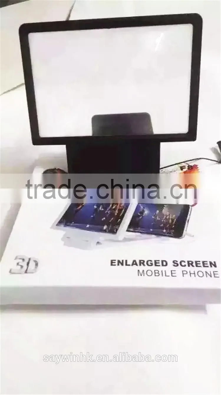 Protect eyesight LCD screen magnifier glass with speaker for cell phone