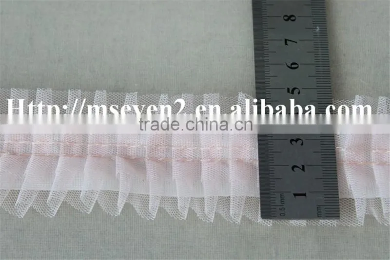 good price pink color net embroidery lace trim cotton lace trim wholesale