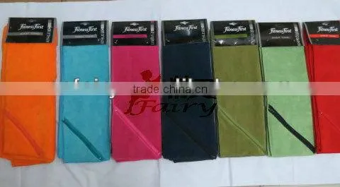 microfiber zipper pocket sport towel