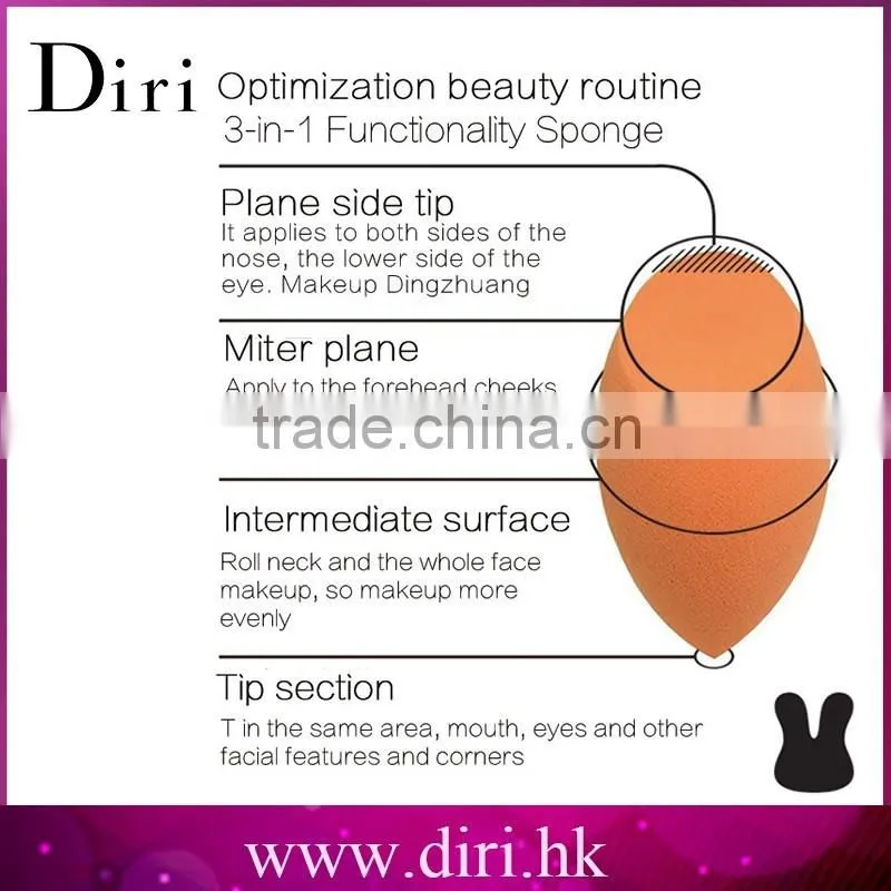 2016 new arrival makeup sponge cut waterdrop latex free makeup sponge free sample
