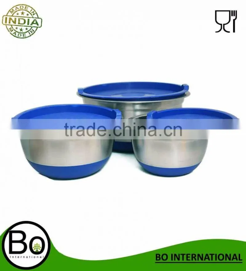 Copper Plated 4 Piece Stainless Steel Mixing Bowl Set