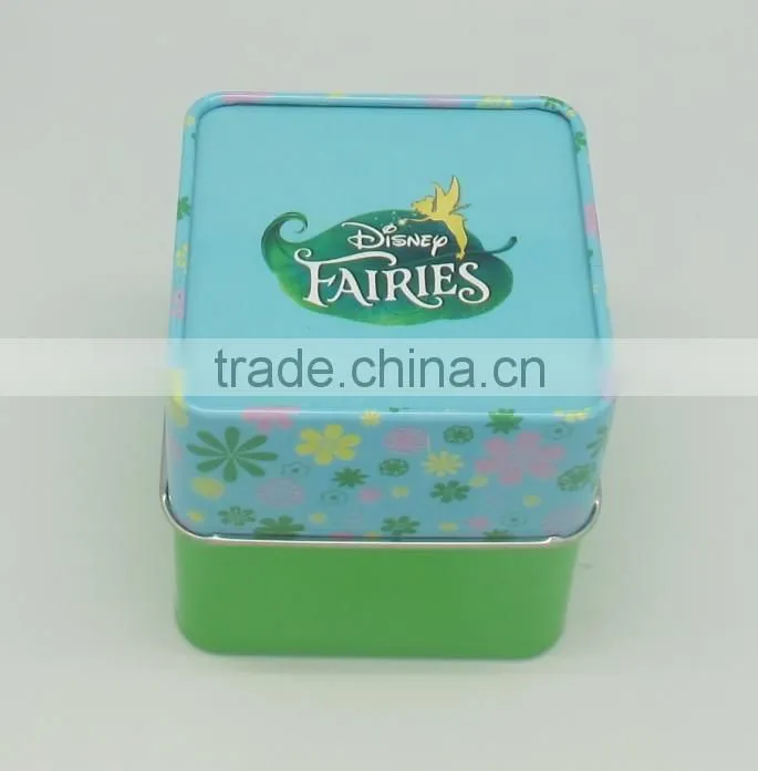 gift use wholesale high quality with 4C printing square metal tin box
