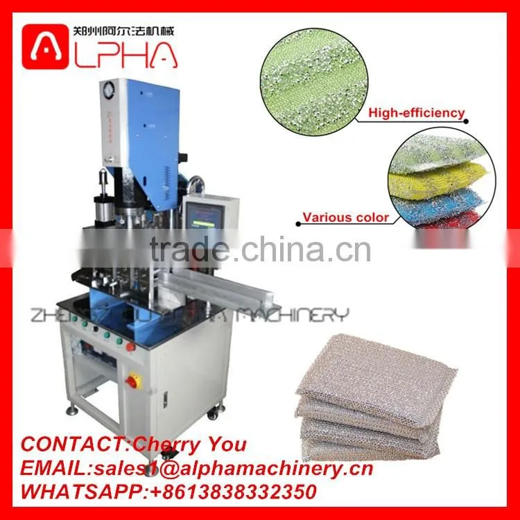 Factory supply sponge scourer pad making cutting machine/ ultrasonic welding machine