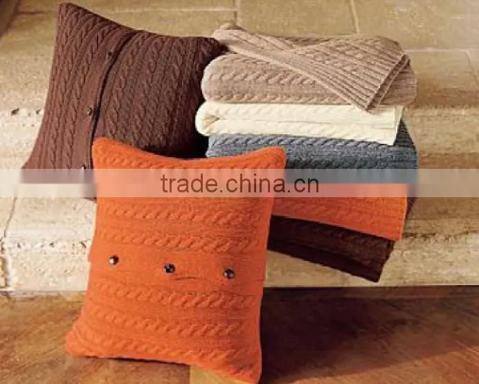 2013 erdos 100% cashmere knitted throw/cushion