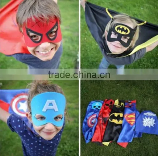 YS Manufacturer Children Birthday Party Wholesale Superhero Cape and Mask