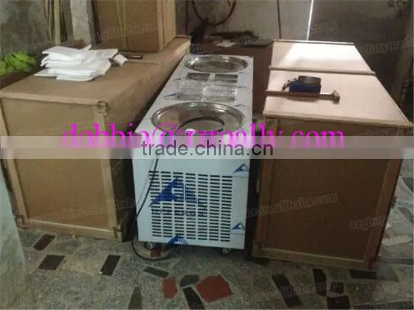 Fried ice cream cart with fried ice cream machine for sale
