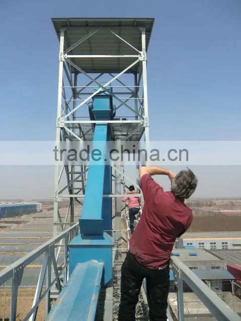 vertical bucket elevator used in grain silo system