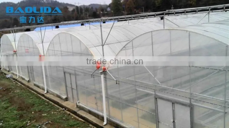 greenhouse plastic film with control system for plant growth