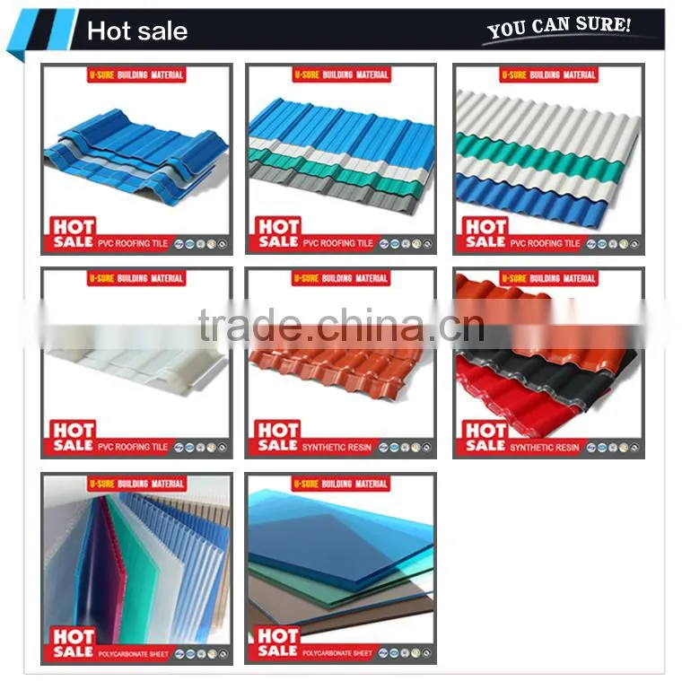Durable roof materials 25 years guarantee wind resistance PVC corrugated roofing sheet for seafood market