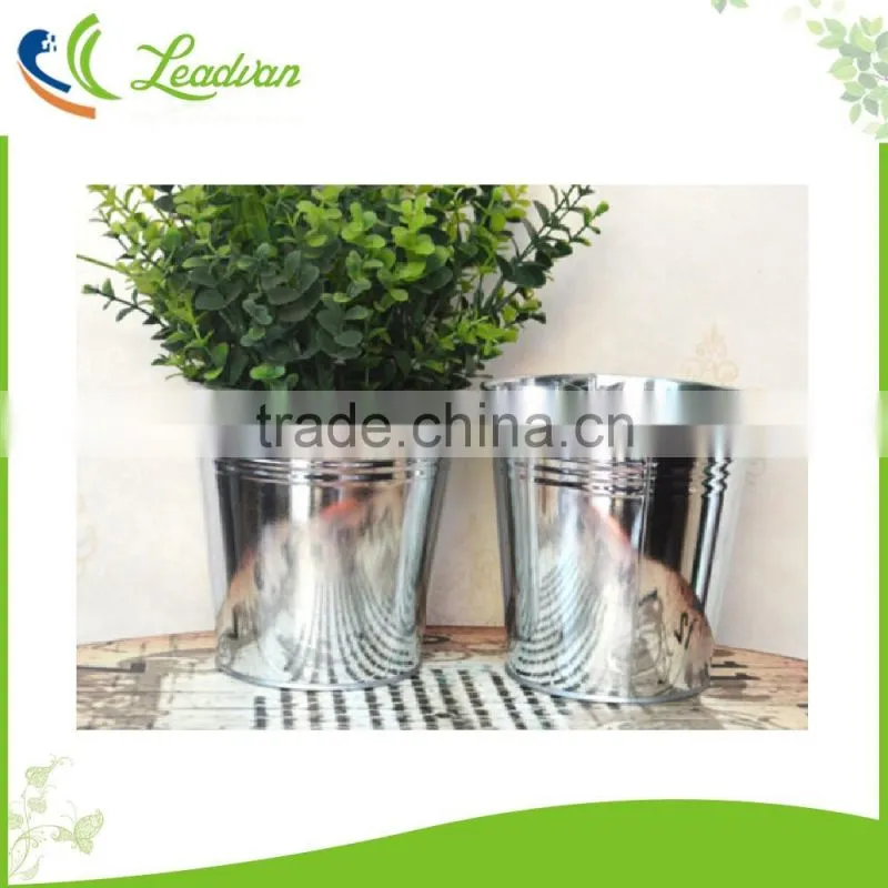 flower herb garden gift metal plant pot planters