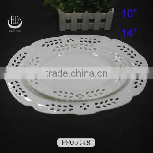 carving ceramic cake stand cake plate,embossed cake stand,ceramic cake stand