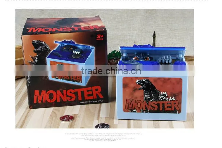 New Arrival Dinosaur Shape Saving Pot With Seven Music To Optional, Stealing Godzilla Saving Money Box For Decoration