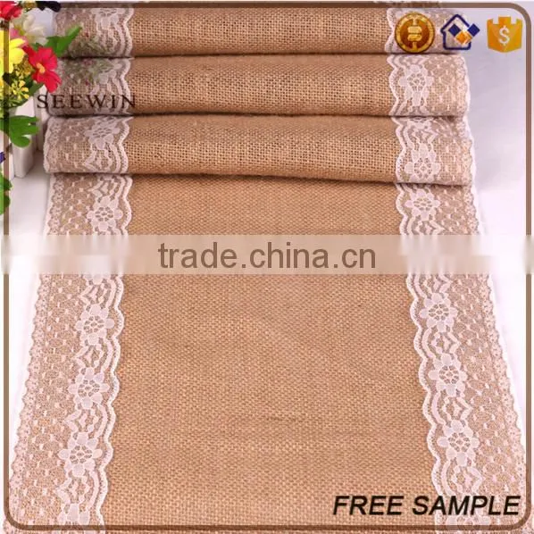 fancy quality burlap lace dining room table runners