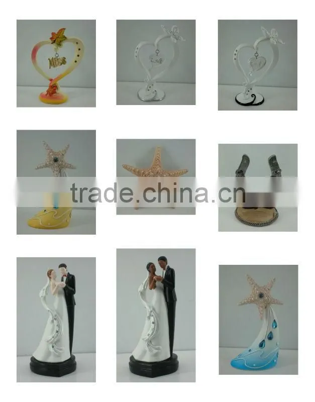 2013 new products polyresin starfish wedding cake top