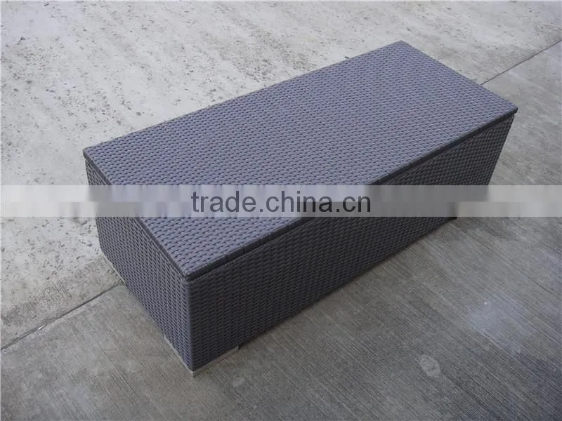 Cheap Alumi Garden PE Rattan Storage Boxs With Cushion